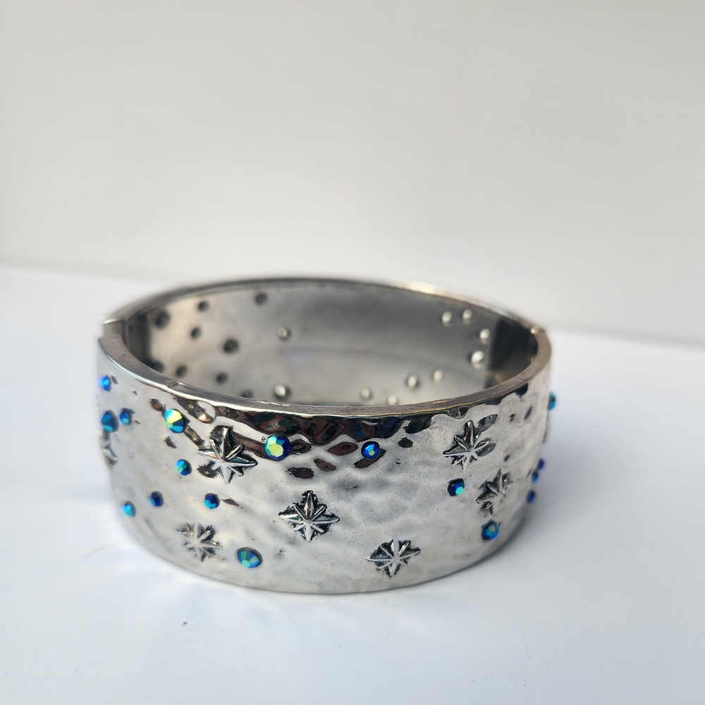 Silver and Blue Starry Bracelet